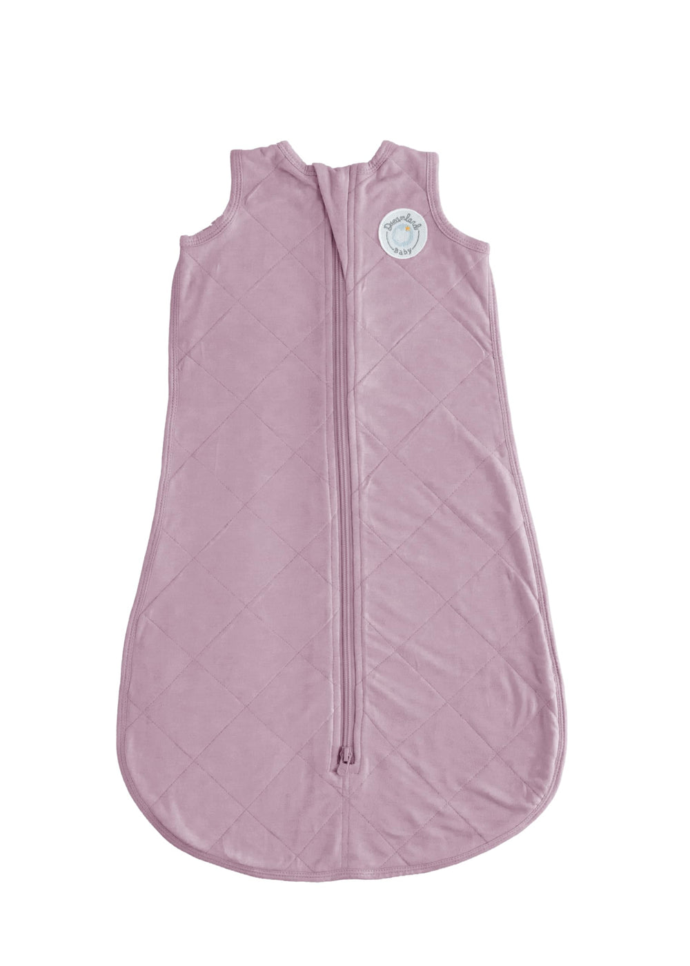 Dreamland Baby Bamboo Viscose Sleep Sack mauve close-up shows ultra-soft fabric texture.