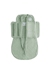 Dreamland Baby Viscose Swaddle Sage closeup shows silky LuxeWeave fabric for breathable comfort