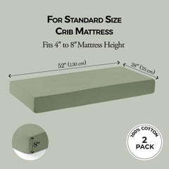Dreamology two-pack crib sheets for easy changes