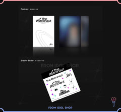 DREAMUS BTS JIN The Astronaut lyric card captures lyrics and design details.