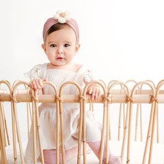 DRESHOW BQUBO baby flower headband yellow complements cheerful outfits, ideal for photos and daily wear.