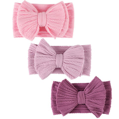 DRESHOW BQUBO baby headbands 3-pack on infant, versatile daily wear.