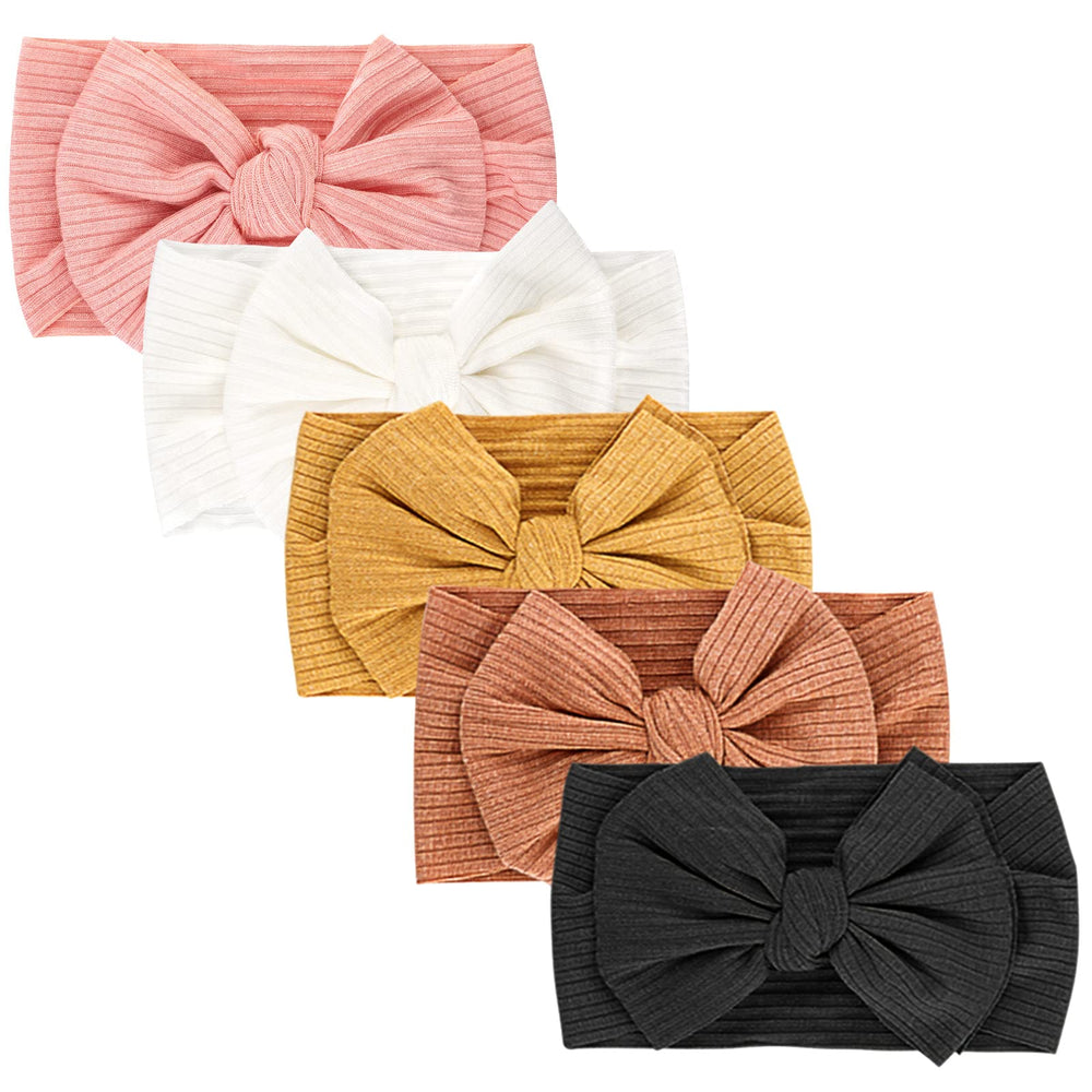 DRESHOW BQUBO baby nylon headbands set—colorful, ideal for daily wear and photos.