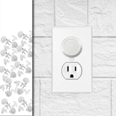 Driddle outlet plug safety cover in white for quick childproofing
