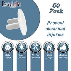 Driddle white outlet plug cover pack aids simple outlet safety