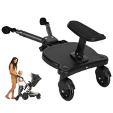 Drizzlen universal stroller board Velcro attachment secures quickly for versatile strollers
