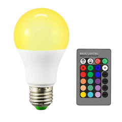 Droiee RGBW bulb showing 16 color options for mood lighting and festive decor