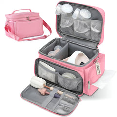 Dropereum insulated pump bag S1/S2 open compartments show organized accessories