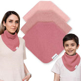 Drybble Bandana Bib close-up showing waterproof lining protects outfits during meals.