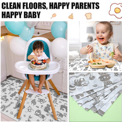 Drydiet forest animals print close-up highlights a playful mealtime design.