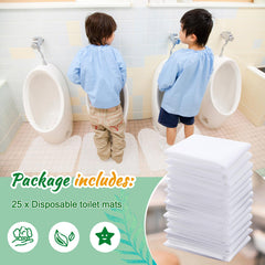 Drydiet toilet mat with absorbent front design delivers quick liquid uptake.