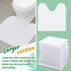 Drydiet U-shaped toilet floor protector offers universal fit and splash prevention.