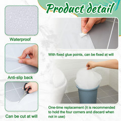 Drydiet white disposable toilet mats blend with decor and stay tidy.