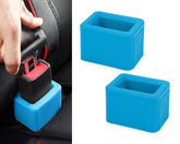 DS Distinctive Style blue seat belt holder enables easy access for kids.