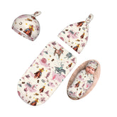 DTYYFBSN pink western newborn swaddle blanket provides soft comfort for peaceful sleep.