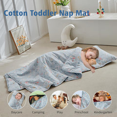 DuShow nap mat with built-in name tag for quick ID in classroom.