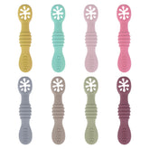 DUALFERV 8-pcs set of silicone baby-led weaning utensils with gentle gums benefit.