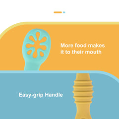 DUALFERV spoons perfect for purée-fed solids and smooth textures.