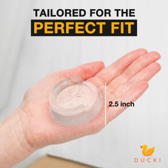 Ducki Clear wall savers adhesive removal demonstrates damage-free removal.