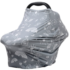 Dudeeghes carseat canopy grey exterior shields sun and heat for baby.