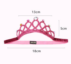 Duehut HLLMX fabric-detail crown headband showing lace and glitter accents