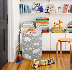 DUYIY storage basket shown in collapsible form for space-saving storage.