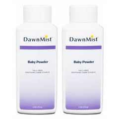 DawnMist Dukal baby powder bottle with cornstarch for gentle moisture absorption