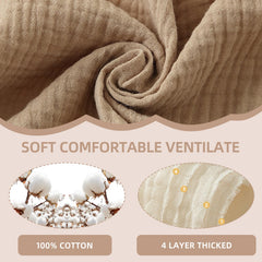 Duludulu Muslin bib with nickel-free snap closure for quick on-off.