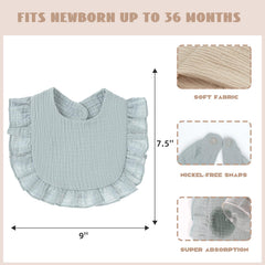 Duludulu bibs in 8 solid colors help coordinate outfits.