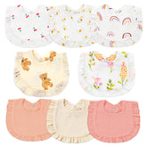 duludulu muslin bibs with flounce design protect outfits while adding style