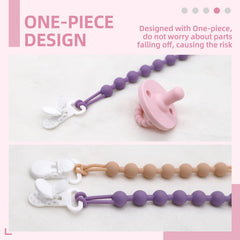 duludulu pacifier clip nickel-free-clip demonstrates gentle, scratch-free attachment for baby's clothes