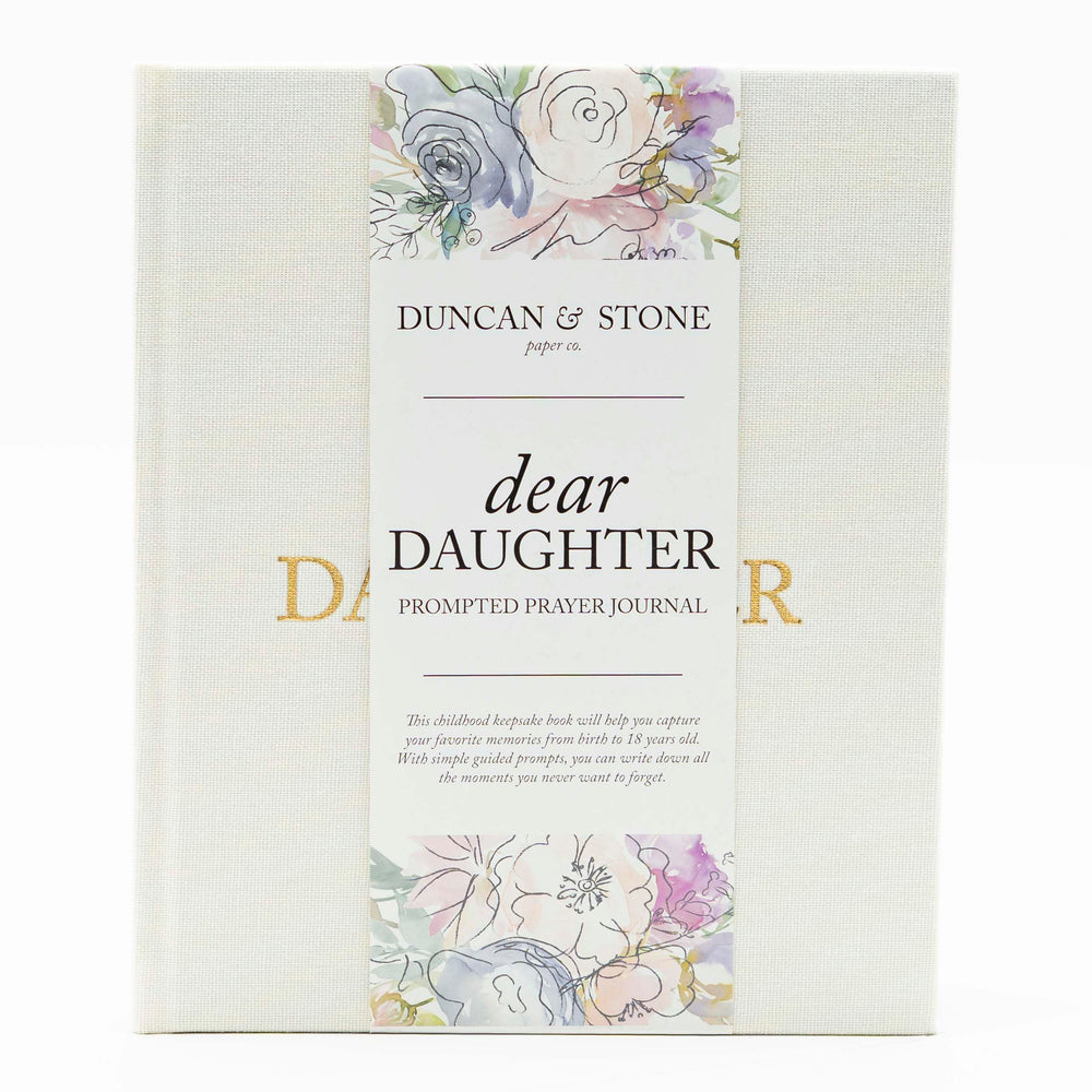 Duncan & Stone Paper Co. Mother Daughter Journal cream cover shows durable linen keepsake design.