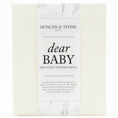 Duncan & Stone Pregnancy Prayer Journal Ivory cover with linen binding for lasting keepsake memories.
