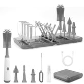 Duoffanny electric bottle brush cleaner gray speeds up bottle cleaning for various sizes.