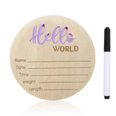 DUOJINSANXI baby announcement sign with Hello World 3D letters for keepsake photos