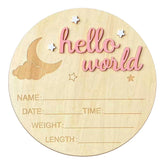 DUOJINSANXI baby name announcement sign pink adds a personalized keepsake to nursery decor