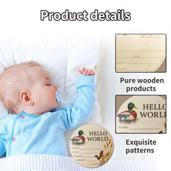 DUOJINSANXI mallard duck design sign ideal for newborn photography props