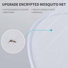 DUOMI Mosquito Net for Stroller showing two-stage zipper for easy on/off