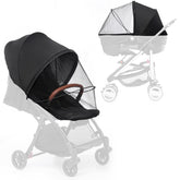DUOMI stroller sunshade cover shields sun while preserving airflow for baby comfort.