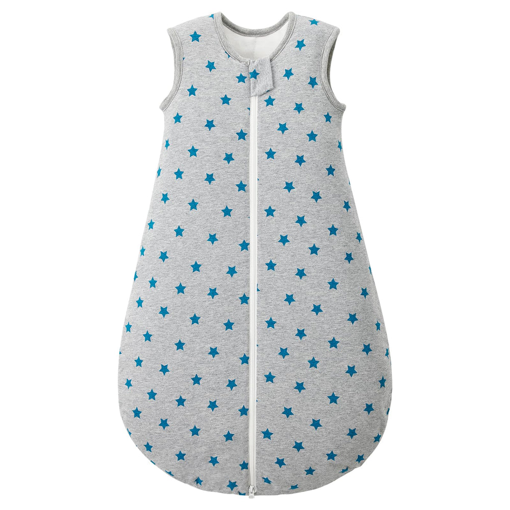 Duomiaomiao 2-5 tog sleep sack front view with plush outer fabric and cozy warmth.