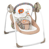 Duomilee baby swing folded compact for space-saving storage and easy transport