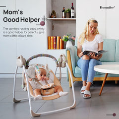 Duomilee baby swing travel-ready setup for soothing anywhere