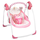 Duomilee infant swing foldable compact demonstrates space-saving design for small rooms and travel.