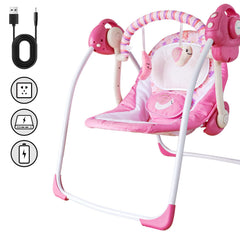 Duomilee infant swing usb-cord-included keeps baby soothing indoors or on the go with versatile power.