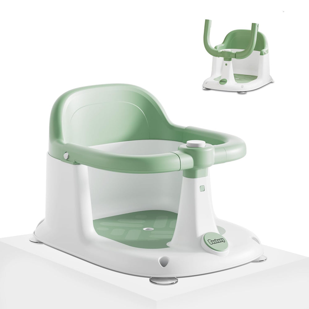 Dushany baby bath seat front view shows secure support for confident bathtimes.