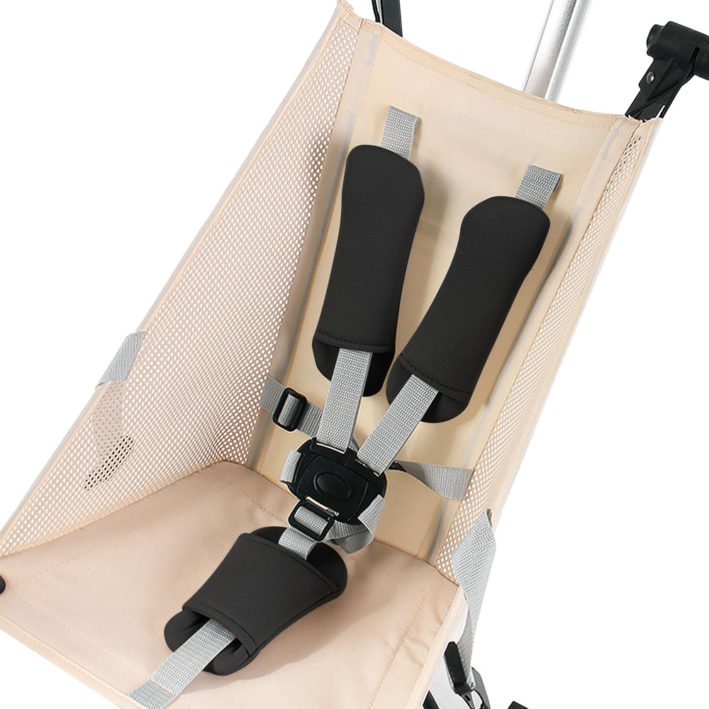 DUSHARKFUN strap pad packaging highlights universal fit for all car seats.