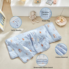 DuShow nap mat with removable pillow for adjustable comfort