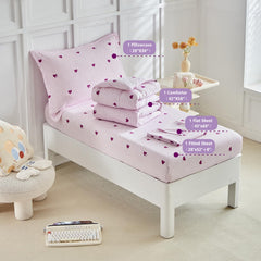 DuShow Purple Star flat sheet provides breathable all-night comfort.