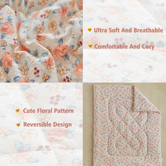 DuShow Toddler Bedding Set fitted sheet with elastic edges, secure fit on standard crib mattress