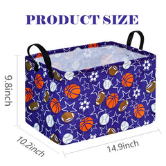 DUYIY rectangle balls-pattern gift storage basket living room use for clutter-free space
